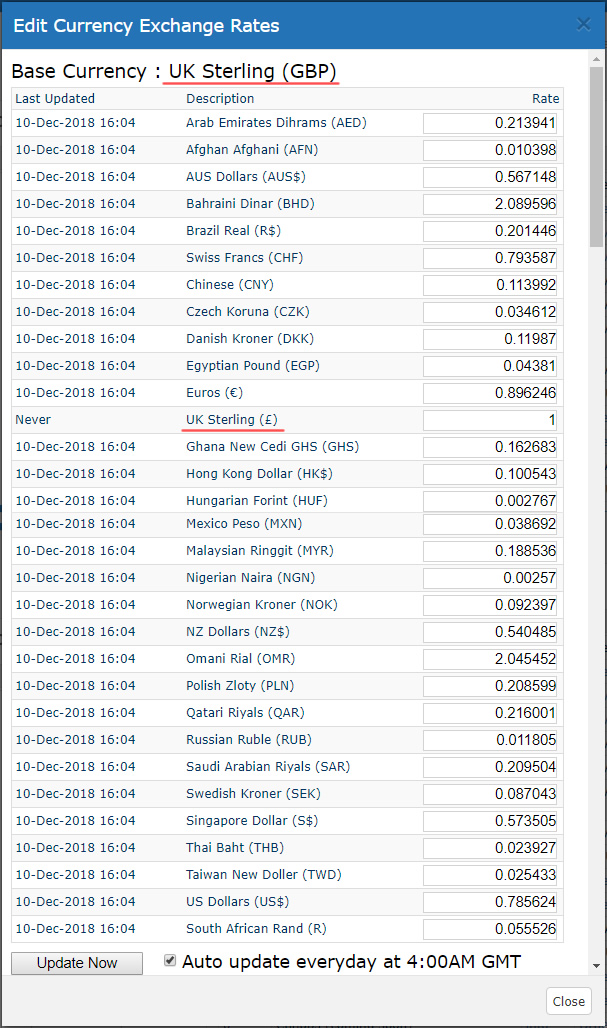 Exchange Rate Pop - Local Fees