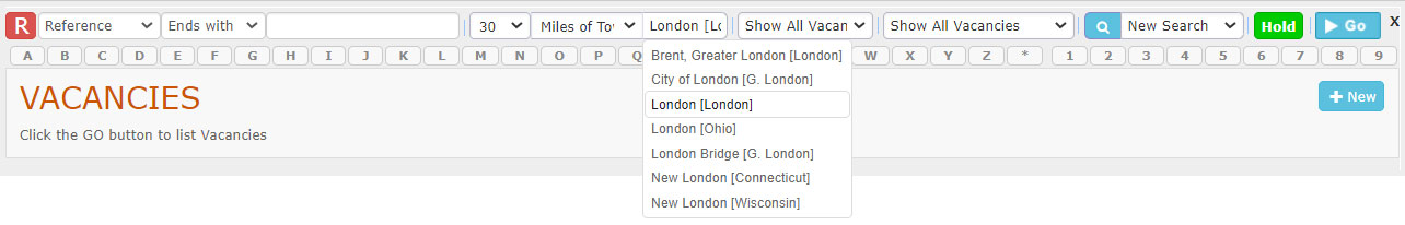 Vacancy Search Grid